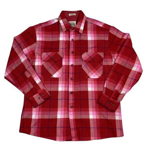 Vintage Saugatuck plaid button front flannel